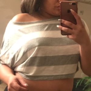 Off the shoulder crop top